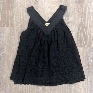 Anthropologie Ella Moss Lace Double V Neck Flowy Babydoll Tank Top
